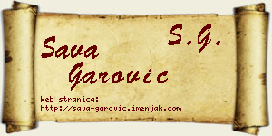 Sava Garović vizit kartica